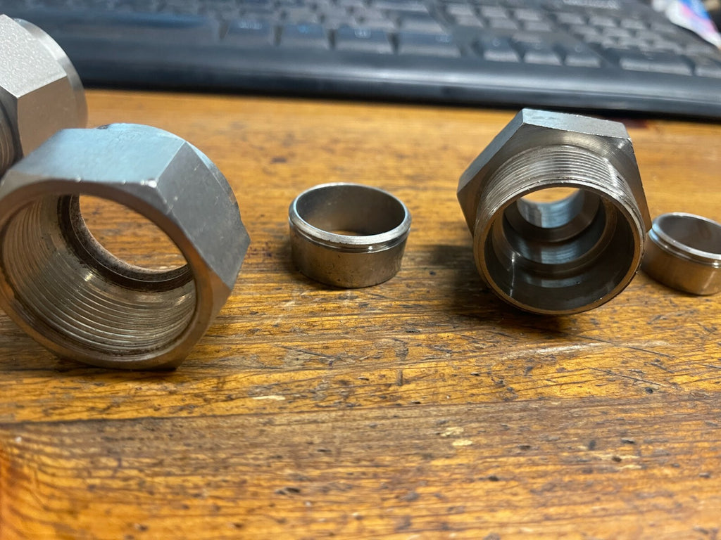 1" x 3/4 Stainless Steel Compression Fittings 316 pack of 2