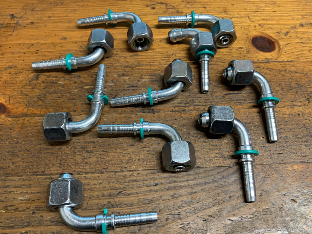 1/4 Hydraulic Hose Insert 1/4 bsp female swept 90 pack of 10