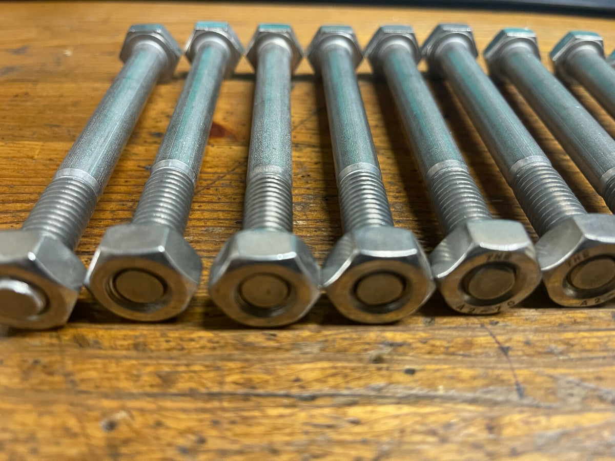 M12 x 100mm Bolt A4 Stainless Steel with nut pack of 10