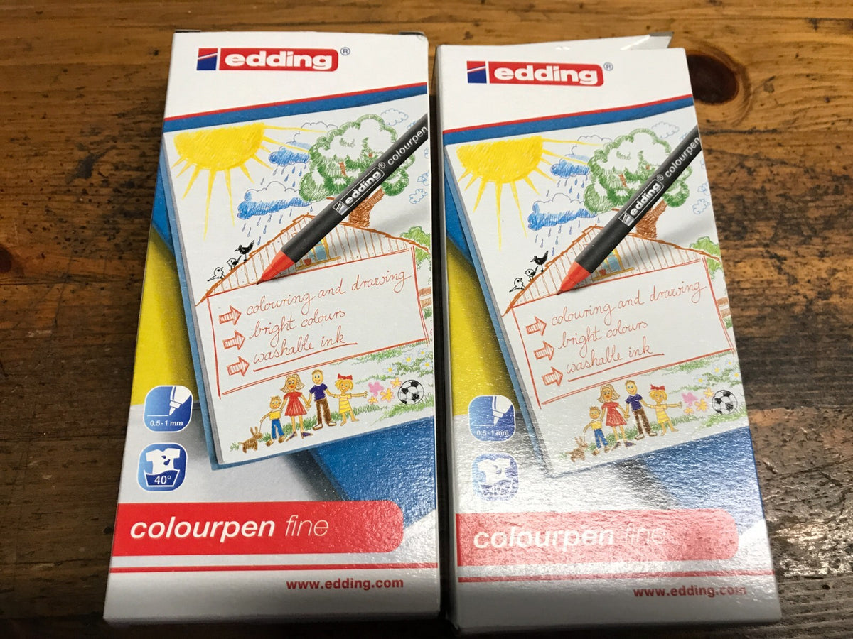 Edding Colourpen  Fine Nib Black Pack of 48