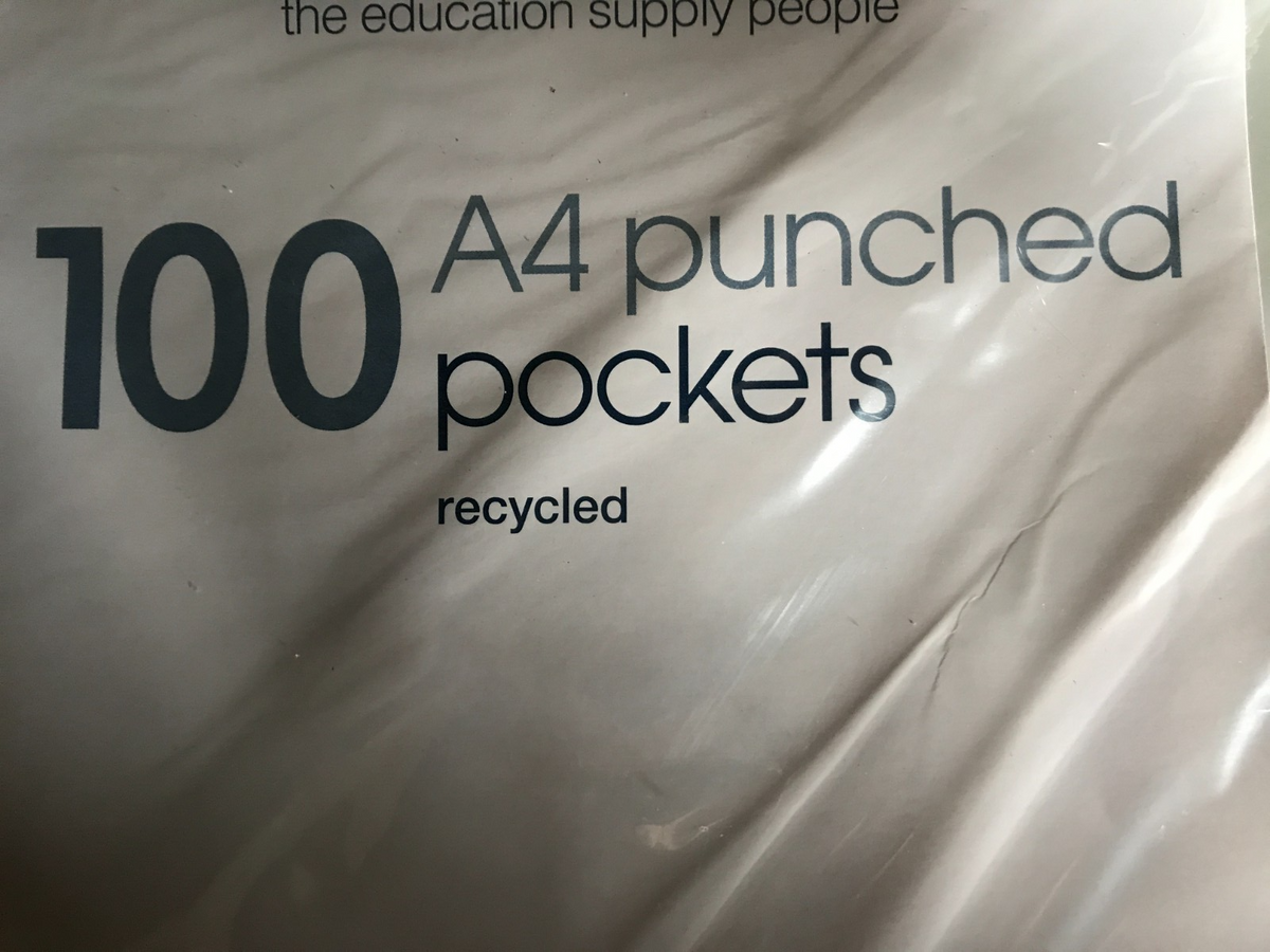 300 X A4 PLASTIC TOP OPENING PUNCHED POCKETS 50 MICRON FILING WALLETS FOLDERS