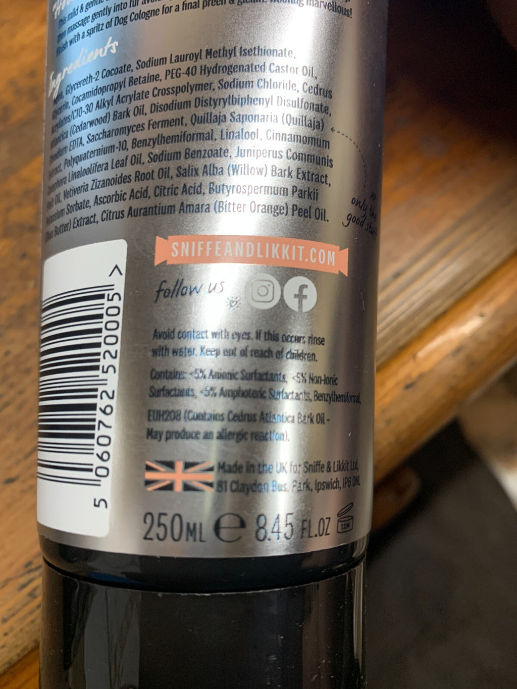 Dog Shampoo and conditioner  250ml Sniffe and Likkit pack of 4