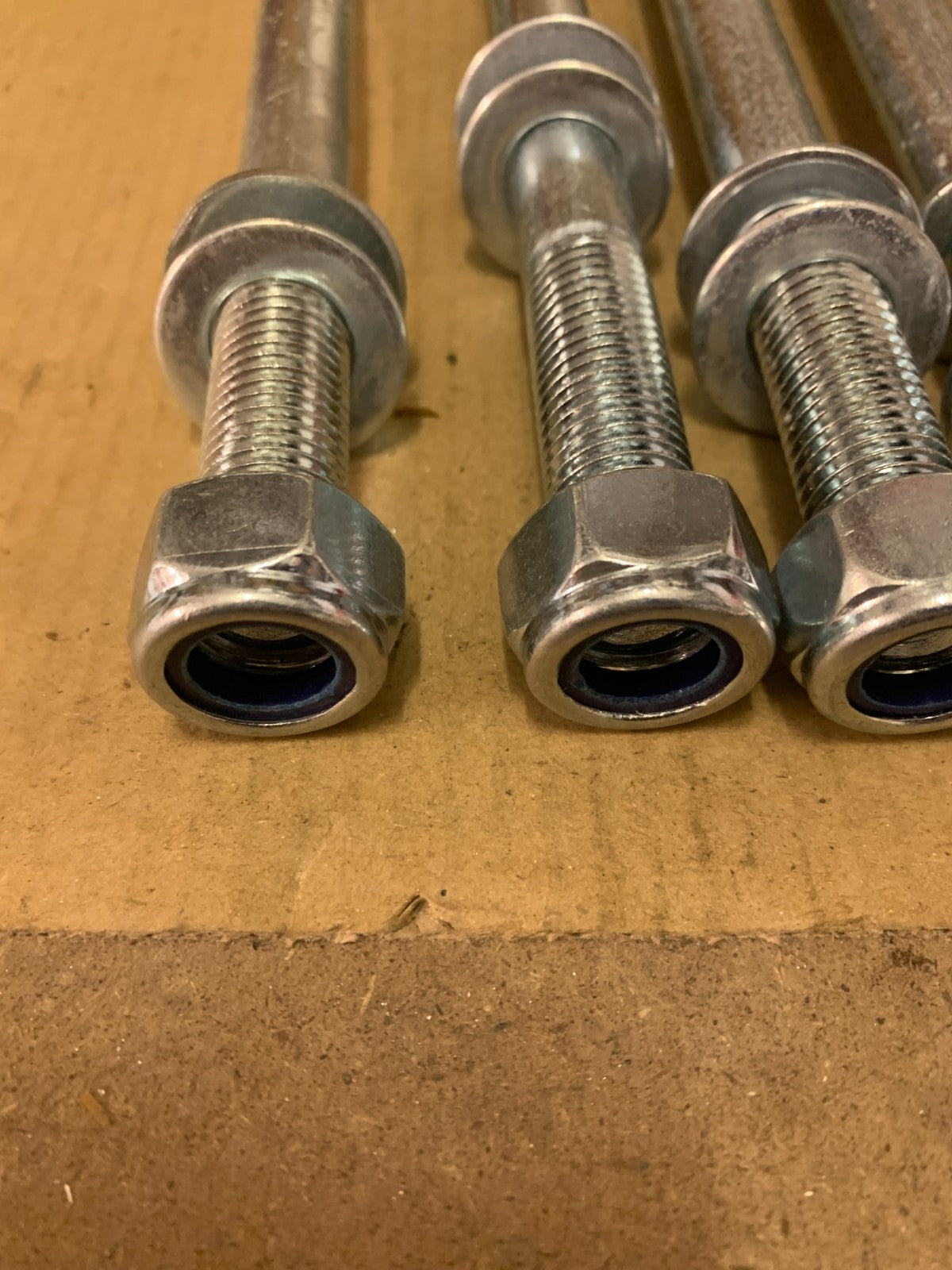M16 x 180mm Bolt 8.8 grade with nyloc nut  / flat washer pack of 4