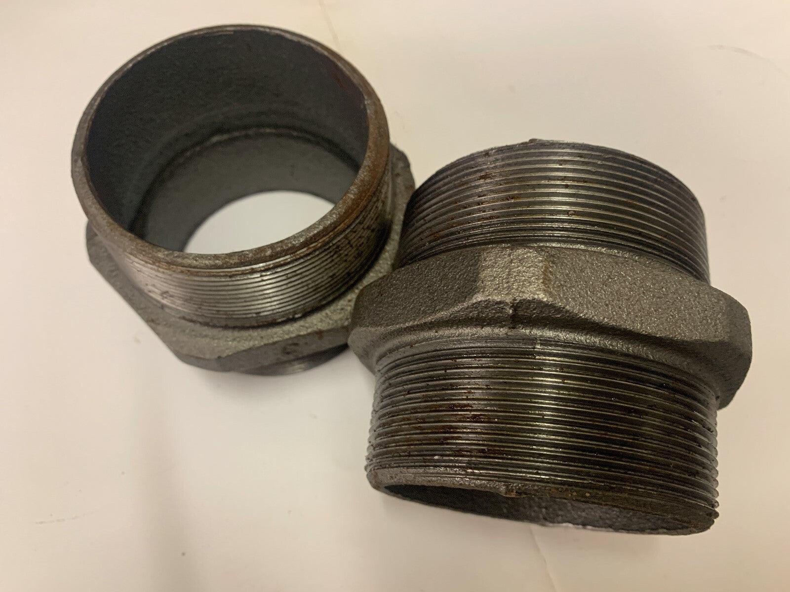  3" bsp male / male Steel Iron threaded adapter nipple x 2