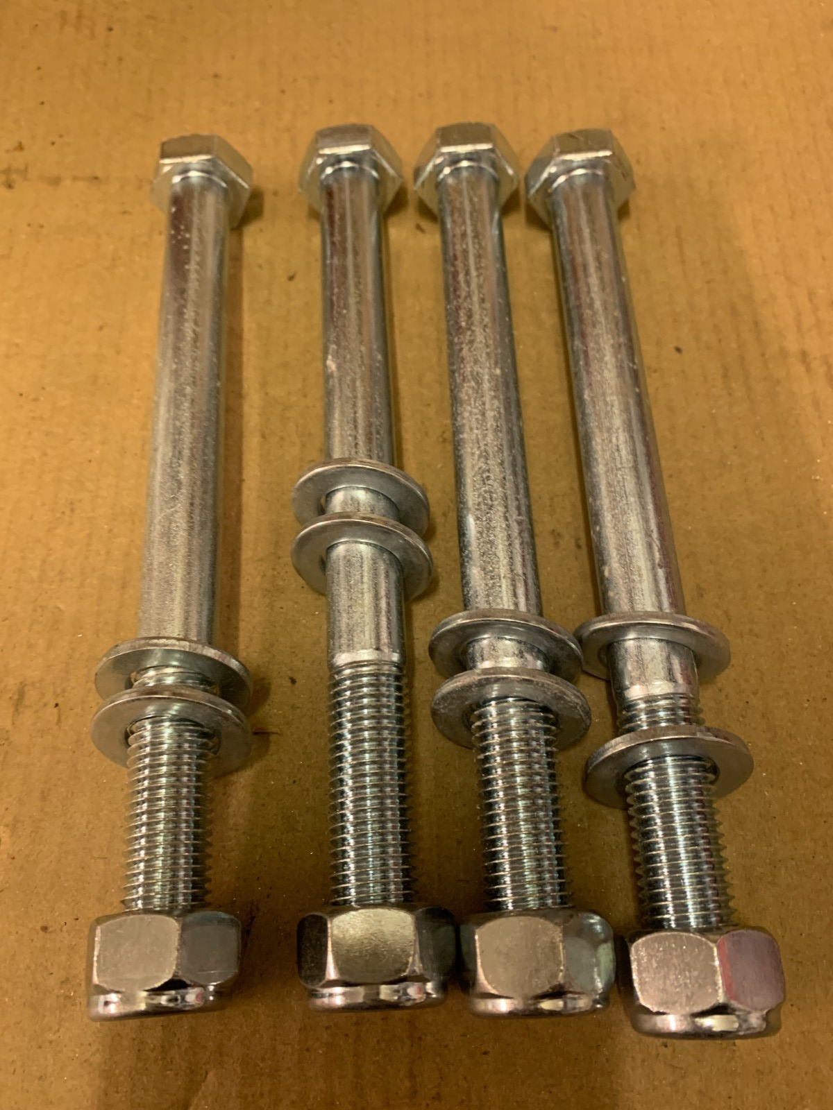 M16 x 180mm Bolt 8.8 grade with nyloc nut  / flat washer pack of 4