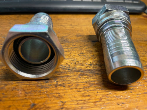 1 inch hydraulic hose insert 1" bsp female straight pack of 2