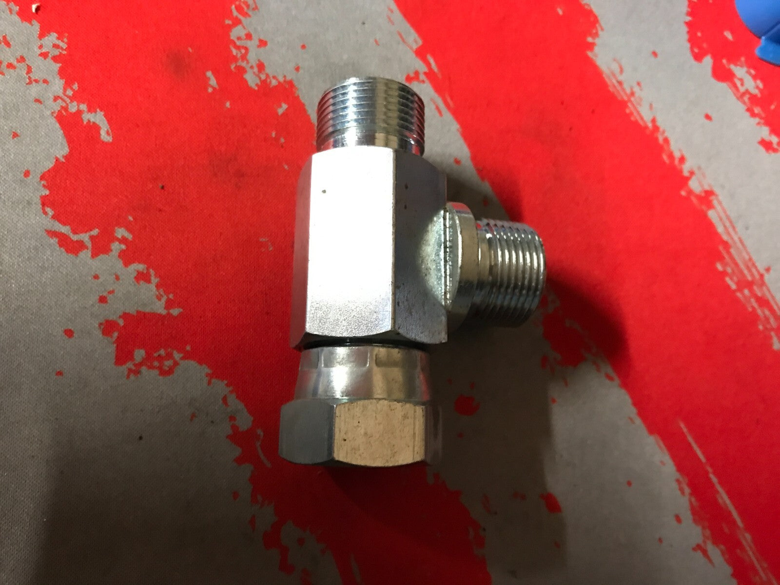 3/4 BSP T piece hydraulic adapter m/m/f pack of 1