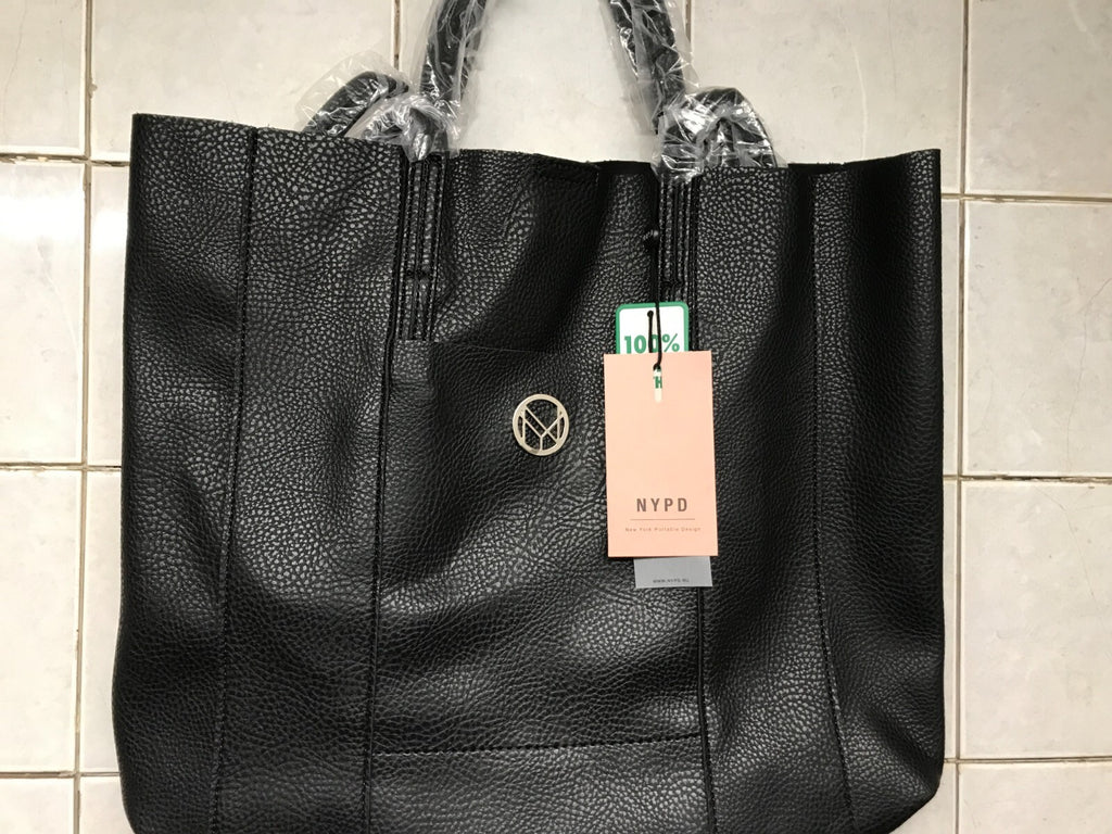 Womens Shoulder Tote Bag NYPD Black New