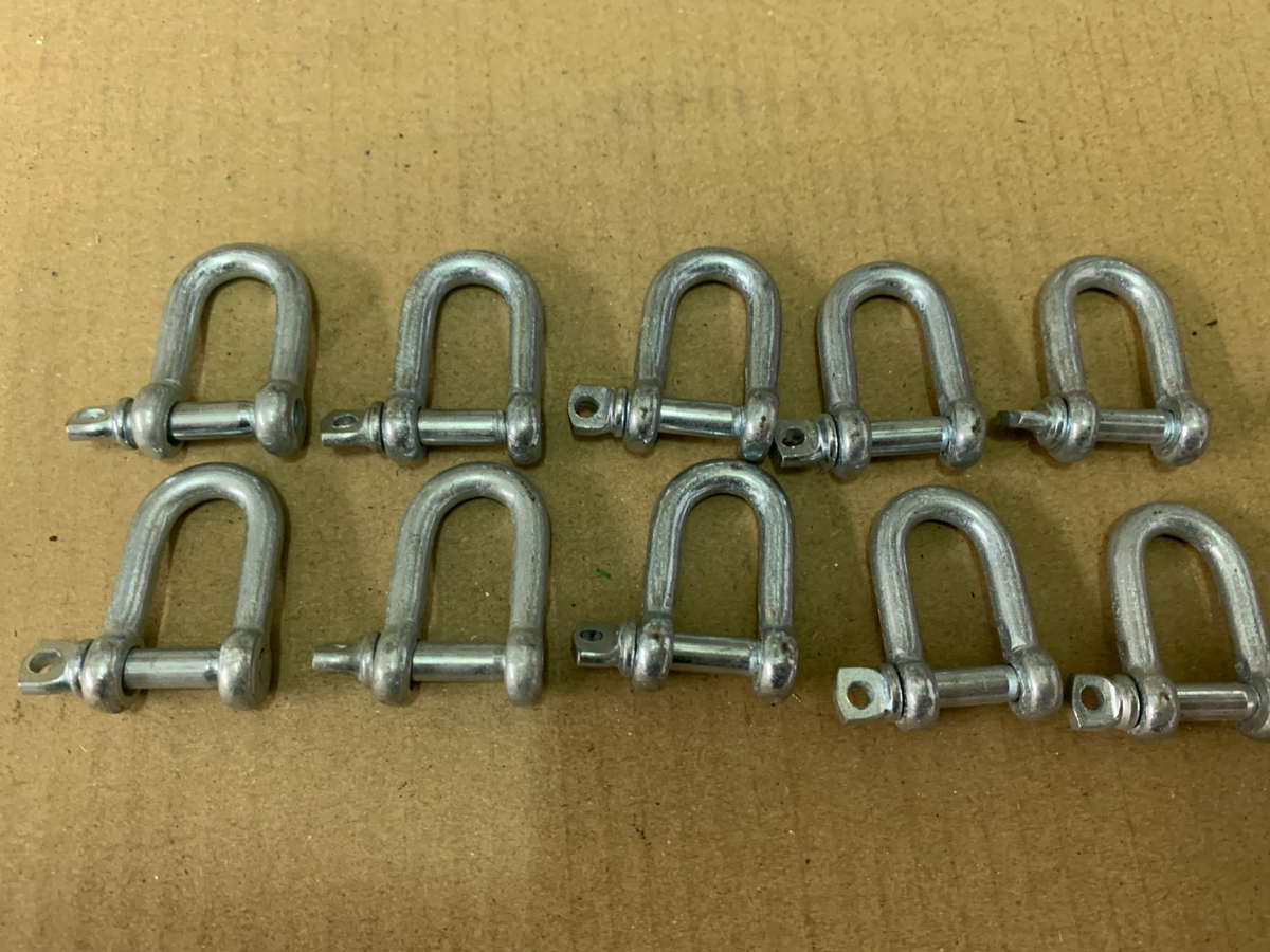 D Shackle 5mm Zinc plated steel pack of 10