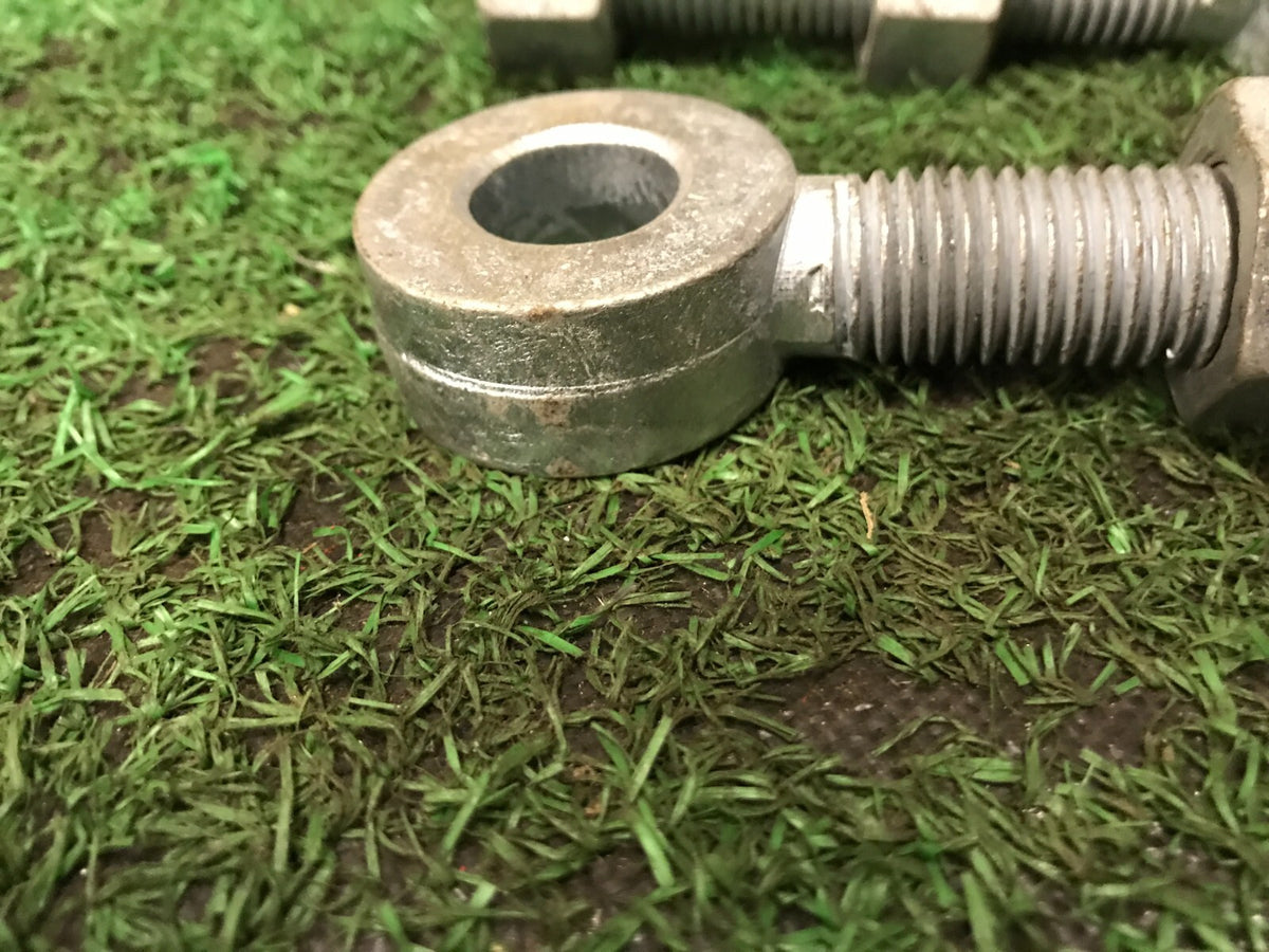 Gate Hinge Eye Bolt Galvanised  100mm x 20mm pack of 2