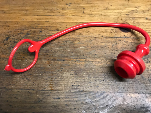 1" ANV female quick release hydraulic coupler dust plug Red