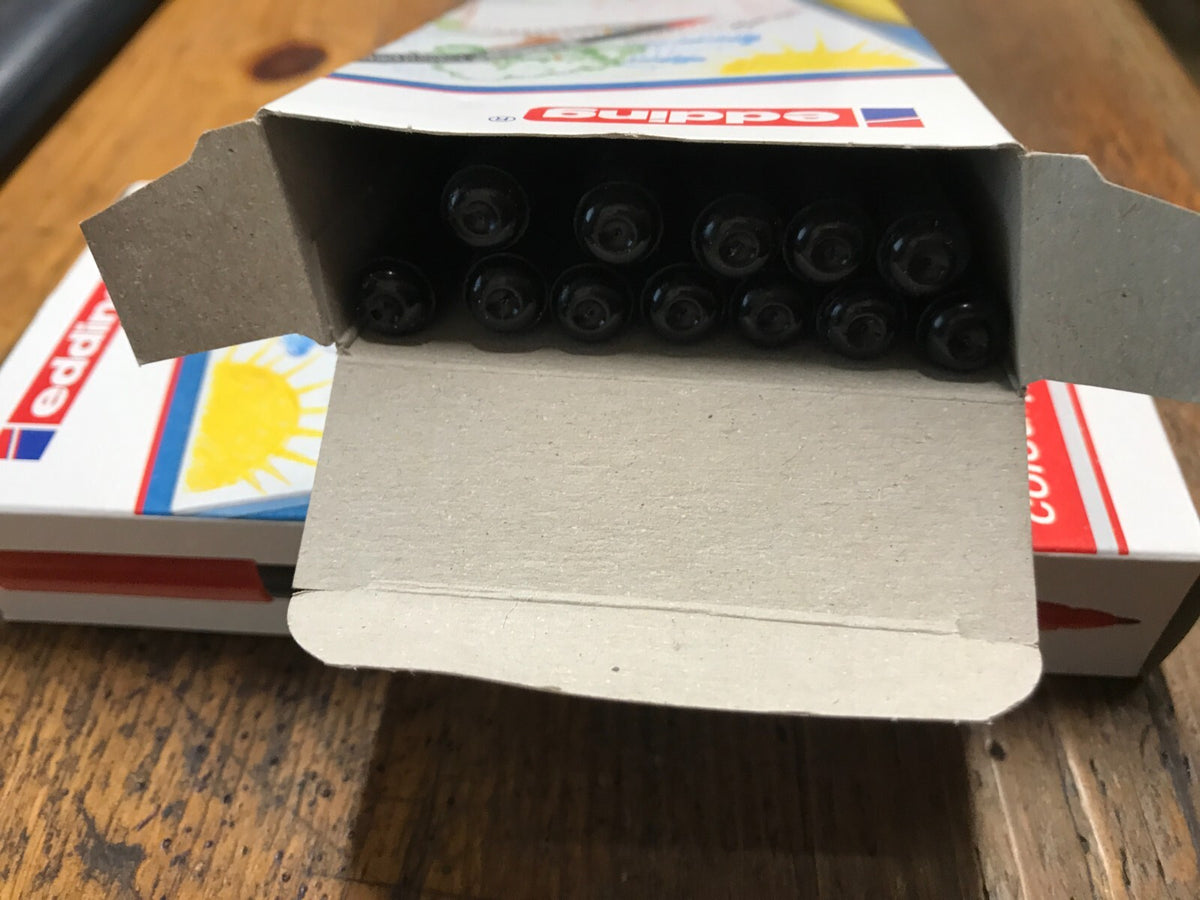 Edding Colourpen  Fine Nib Black Pack of 24