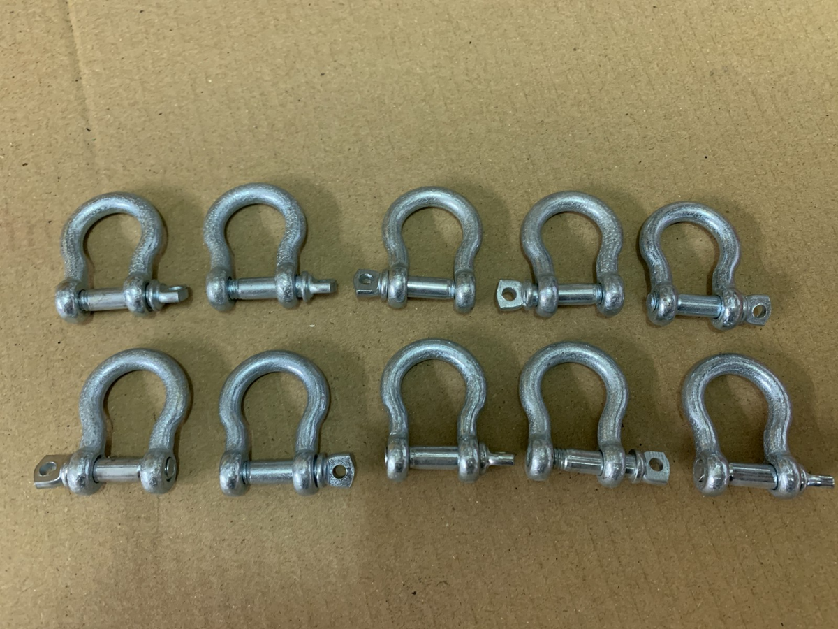 Bow Shackle 7mm  Zinc plated steel pack of 9
