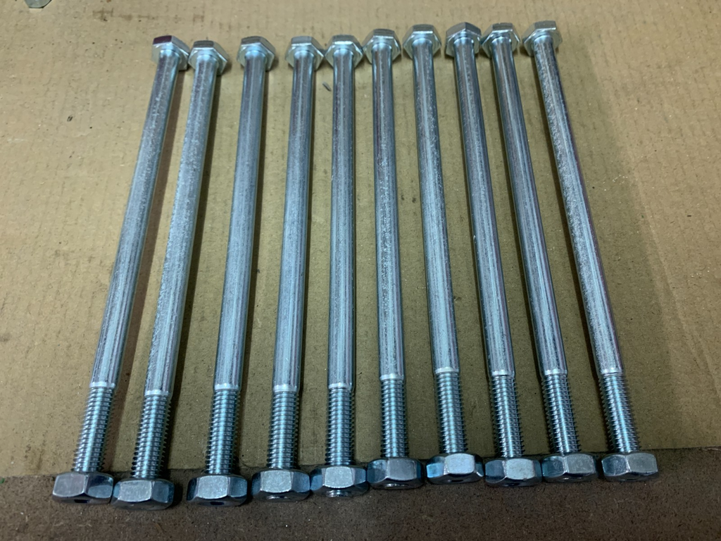 M10 x 200mm Bolt 8.8 grade with nut  pack of 10