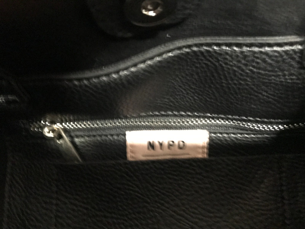Womens Shoulder Tote Bag NYPD Black New