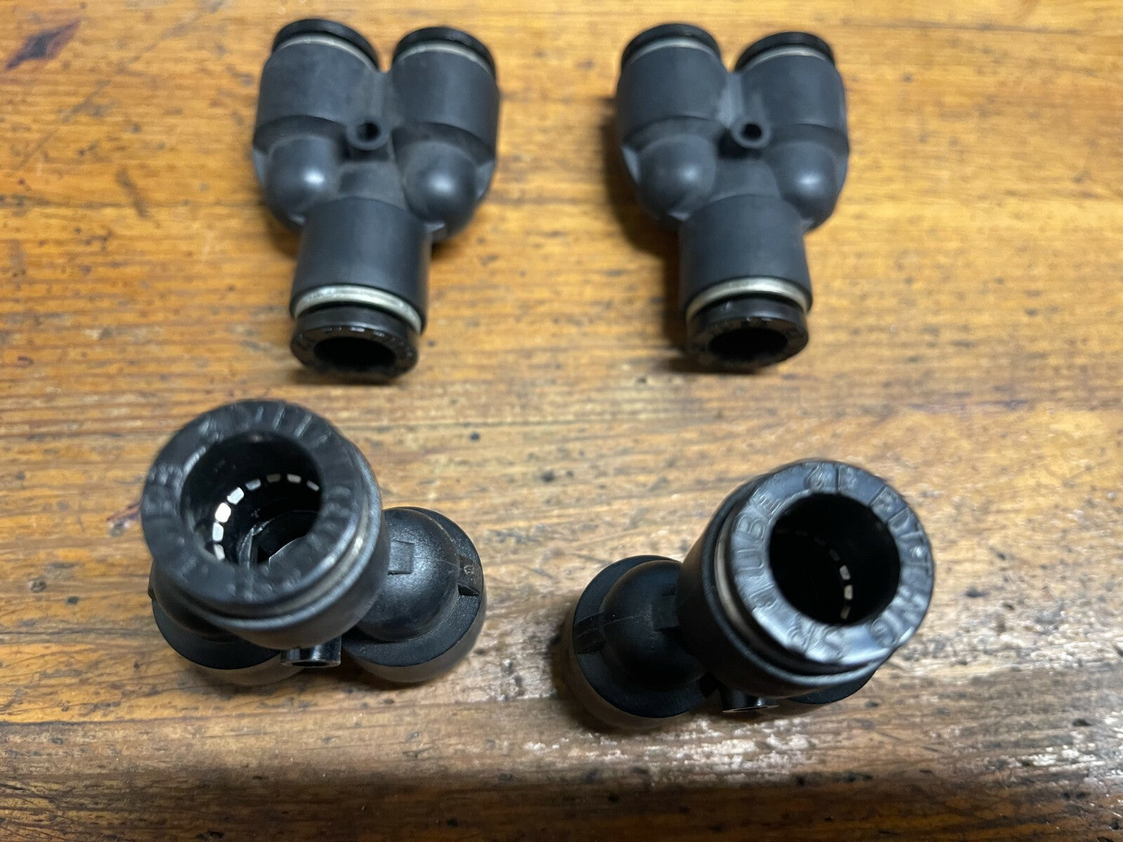 12mm 2 Way Divider Y Push Fit Fitting Connector SR TUBE pack of 4