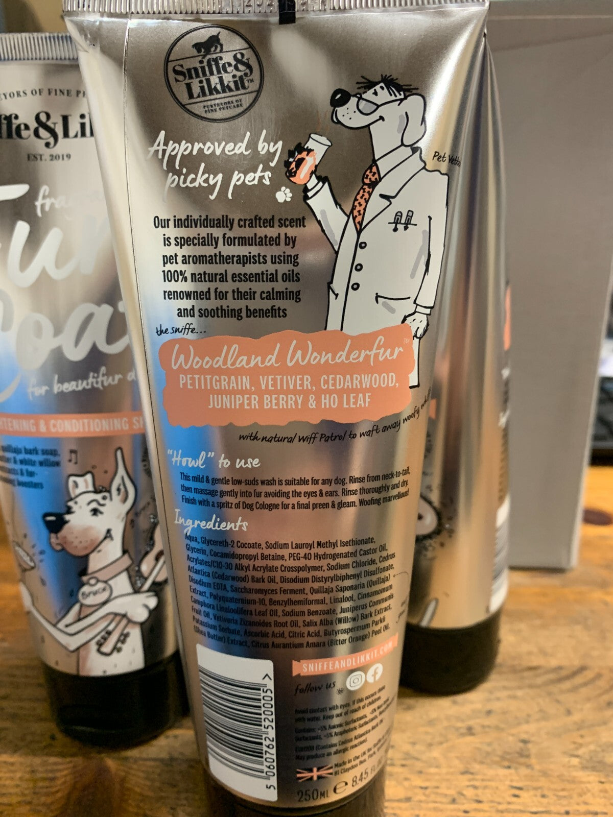 Dog Shampoo and conditioner  250ml Sniffe and Likkit pack of 4