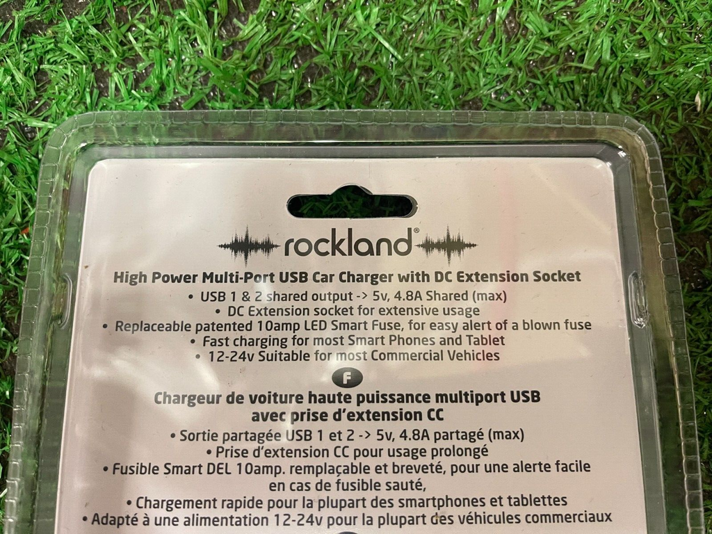 USB Charger with DC Socket Rockland Double FAST CHARGE 12V 24V pack of 2