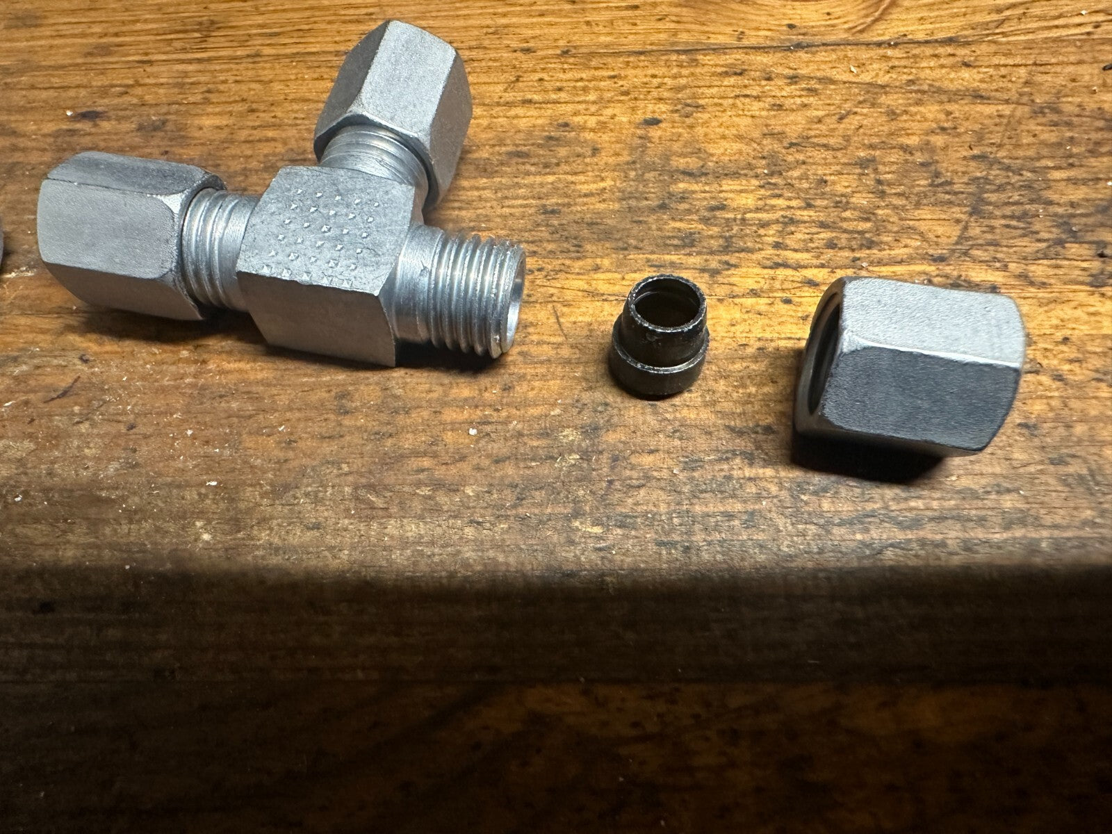 12mm 6L equal T piece Cutting ring Compression Adapter Voss pack of 2