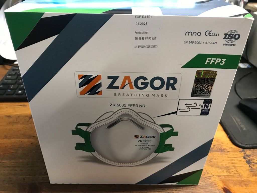Dust Mask FFP3 Zagor 5035 FFP3 NR pack of 20 masks