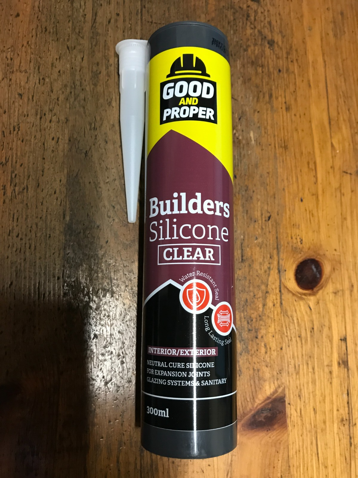 Good And Proper Builders Silicone Clear Sealant 300ml Tube Pack of 24