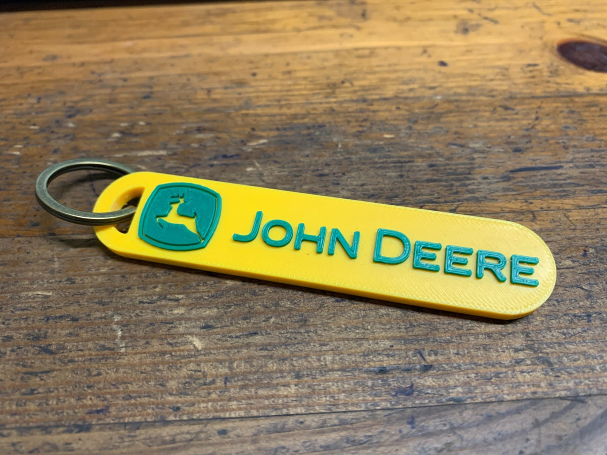 John Deere Key Ring With Logo 95mm x 20mm