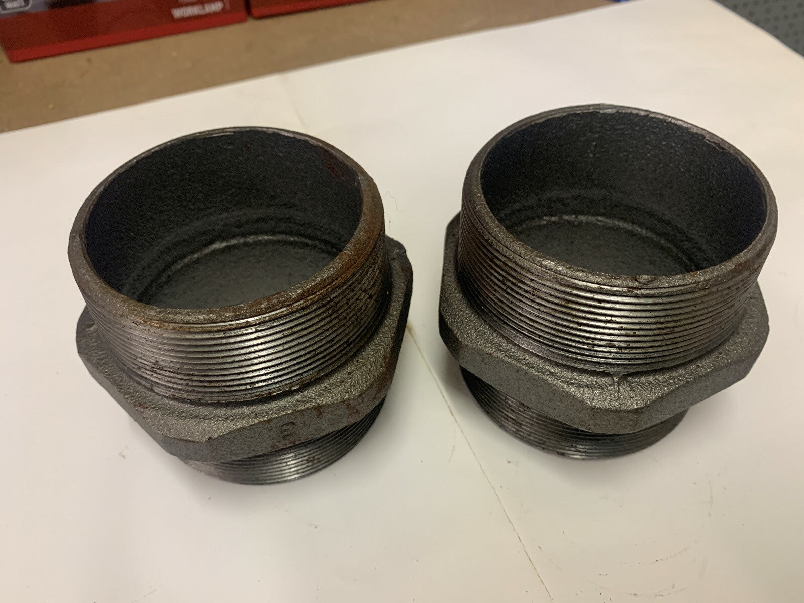  3" bsp male / male Steel Iron threaded adapter nipple x 2